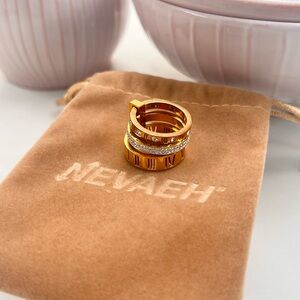 Size 7 Nevaeh triple stack anti tarnish ring NWOT